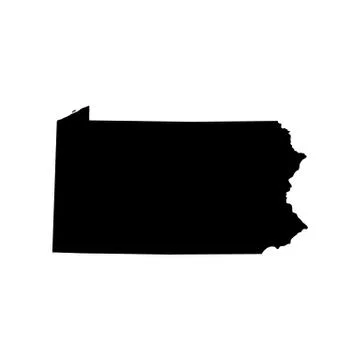 Map of the U.S. state of Pennsylvania Stock Illustration