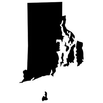 Map of the U.S. state of Rhode Island Stock Illustration
