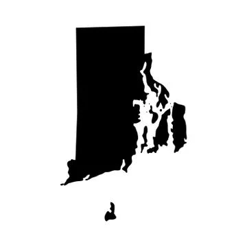 Map of the U.S. state of Rhode Island Stock Illustration