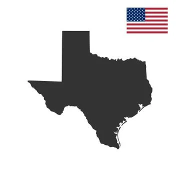 Map of the U.S. state of Texas Stock Illustration