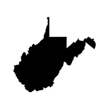 Map of the U.S. state of West Virginia Stock Illustration