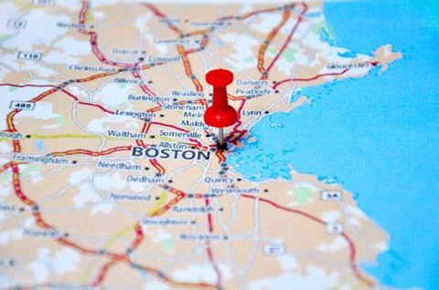 The map of USA - Boston Stock Photos