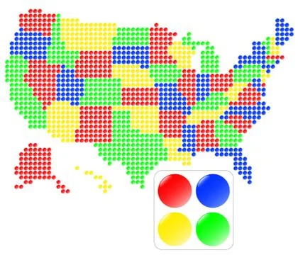 Map of the USA Stock Illustration