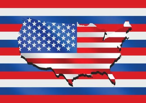 Map of usa Stock Illustration