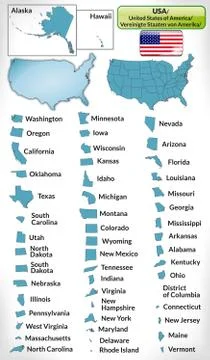 Map of usa Stock Illustration