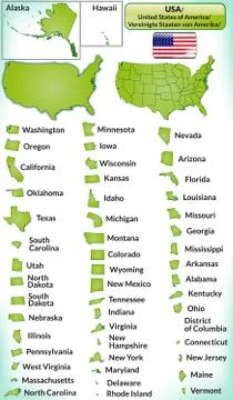 Map of usa Stock Illustration