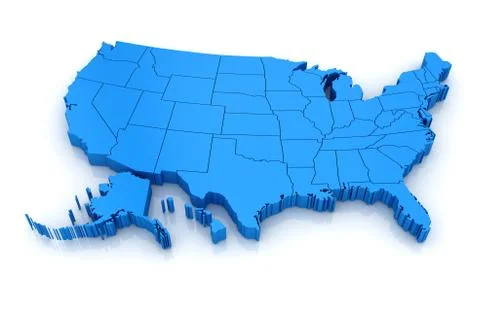 Map of USA Stock Illustration