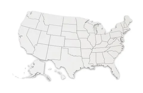 Map of USA Stock Illustration