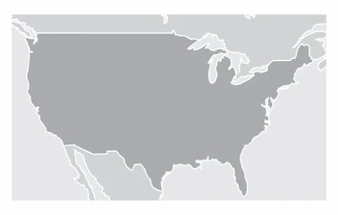 Map of USA Stock Illustration