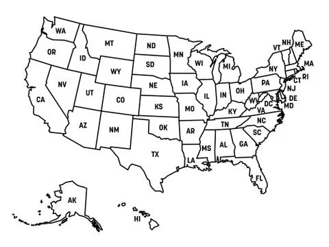 Map of USA イラスト素材