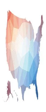 Map of USA. Low poly illustration of the country. Geometric design with str.. Stockillustratie