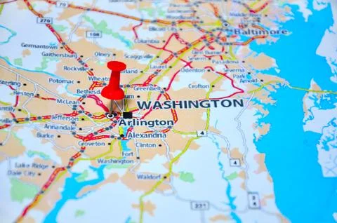The map of USA - Washington Stock Photos