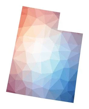 Map of Utah. Low poly illustration of the us state. Geometric design with s.. Stockillustratie
