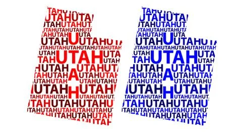 Map of Utah - vector illustration Ilustração Stock