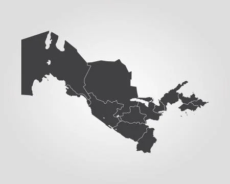 Map of Uzbekistan Stock Illustration