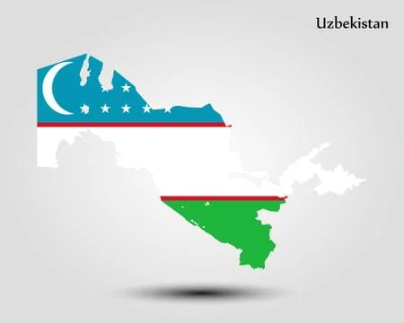 Map of Uzbekistan Illustrazione stock