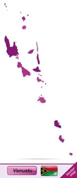 Map of vanuatu with borders in violet Stock Illustration