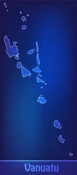 Map of vanuatu Stock Illustration