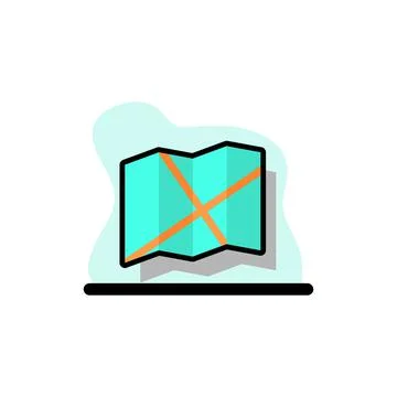 Map Vector Icon Conceptual Design Illustration Stock Illustration