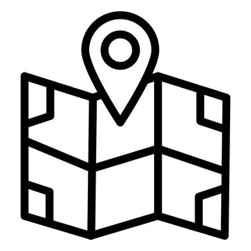 Map Vector Icon Design Illustration Stock Illustration