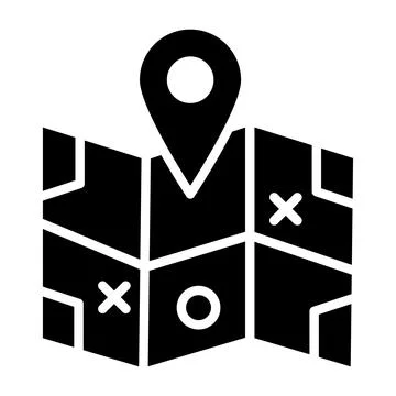 Map Vector Icon Design Illustration Illustrazione stock