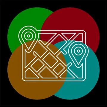 Map vector icon Illustrazione stock