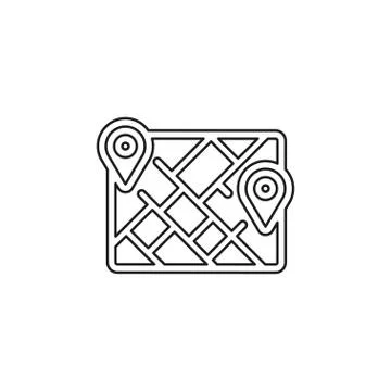 Map vector icon Stock Illustration
