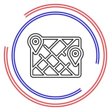 Map vector icon Stock-Illustration