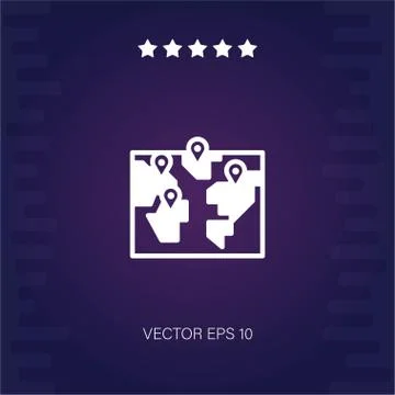 Map vector icon Stock Illustration