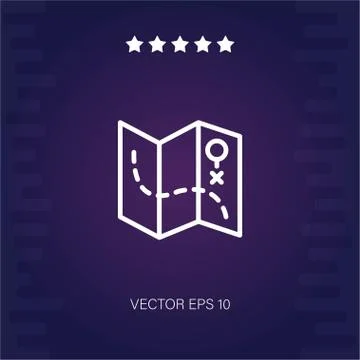 Map vector icon Stock Illustration