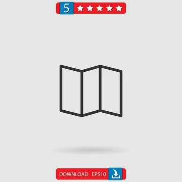 Map vector icon Stock Illustration