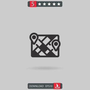 Map vector icon Stock-Illustration