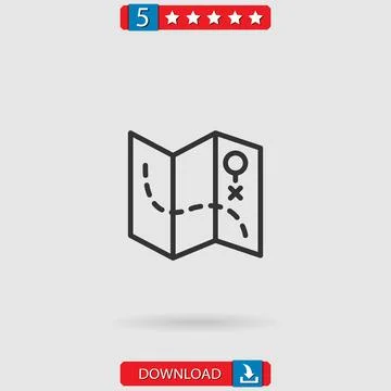 Map vector icon Illustrazione stock