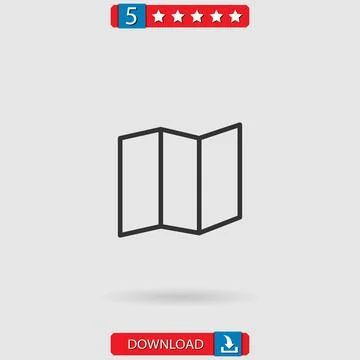 Map vector icon Stock Illustration