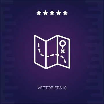 Map vector icon Illustrazione stock