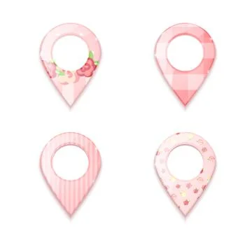 Map vector icons set Stock Illustration