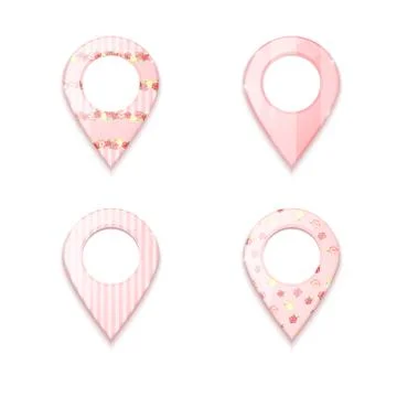 Map vector icons set Stock Illustration