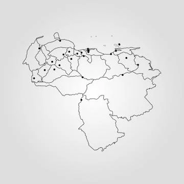 Map of Venezuela Stock Illustration