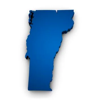 Map of vermont 3d shape Stock Illustration