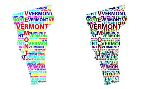 Map of Vermont - vector illustration Ilustração Stock