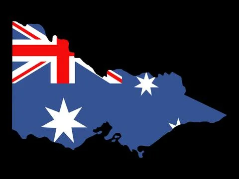 Map of victoria Illustrazione stock