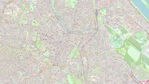 Map of Vienna in Austria 库存影片 168830046