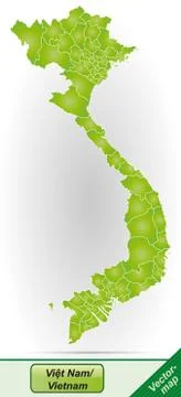 Map of vietnam Stock Illustration