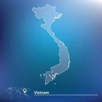 Map of Vietnam Stock Illustration