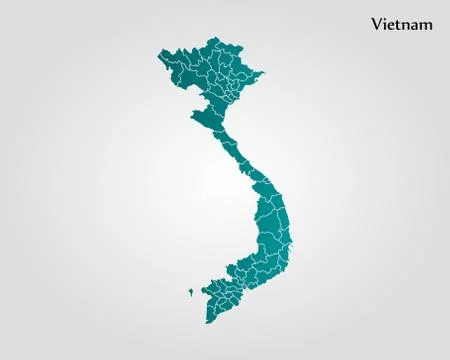 Map of Vietnam Stock Illustration