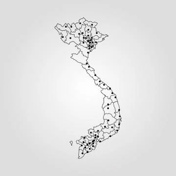 Map of Vietnam Stock Illustration