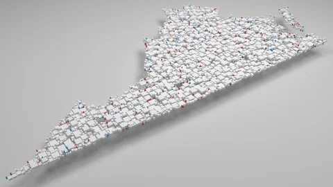 Map of Virginia - USA Stock Footage 91412323