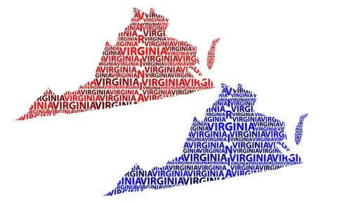 Map of Virginia - vector illustration Illustrazione stock