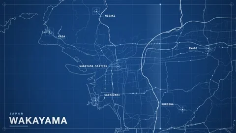 Map of Wakayama Stock Footage 340997724