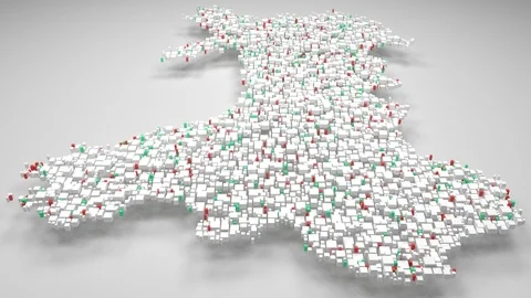 Map of Wales - UK Stock Footage 91633793